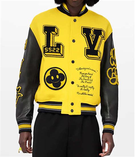 louis vuitton windbreaker jacket blue|louis vuitton varsity jacket yellow.